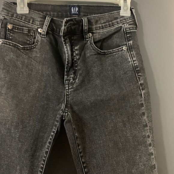 Gap Denim true skinny distressed black wash jeans size 27 - Picture 5 of 8
